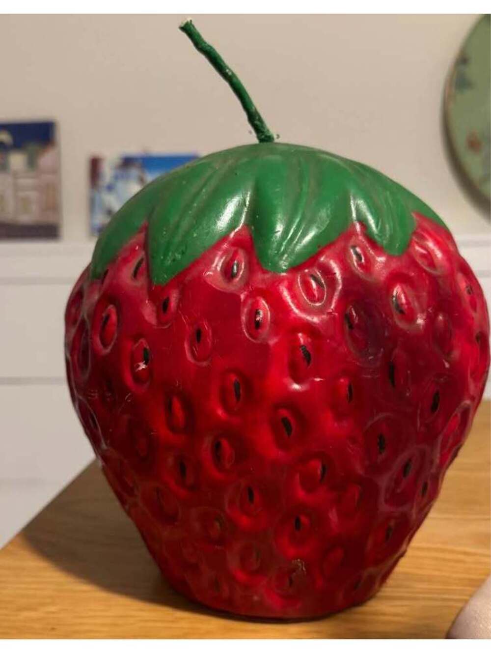 Giant Strawberry Shaped Candle - 10 inches